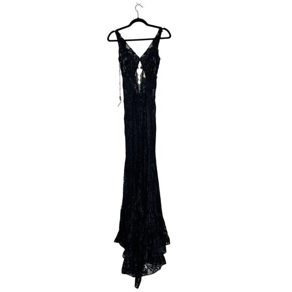 NEW La Femme Rhinestone Gown 28648 Women's Black Size 4 - Picture 3 of 6